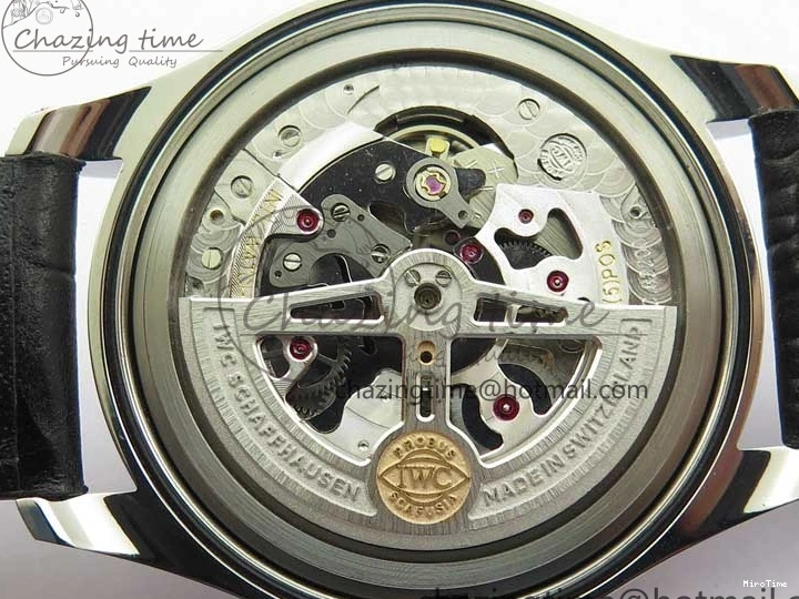 MIROTIME 0426 TimelessDesign Portuguese IW358304 ZF 1:1 Best Edition SS Blue Dial on Leather Strap A 7078